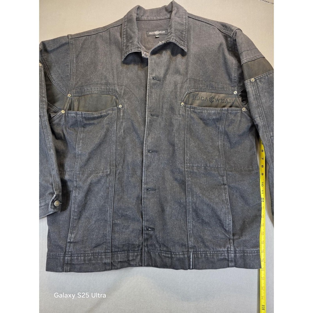 Vintage Rocawear Utility Jacket Men's 3XL Y2K Workwear Chore Style Black